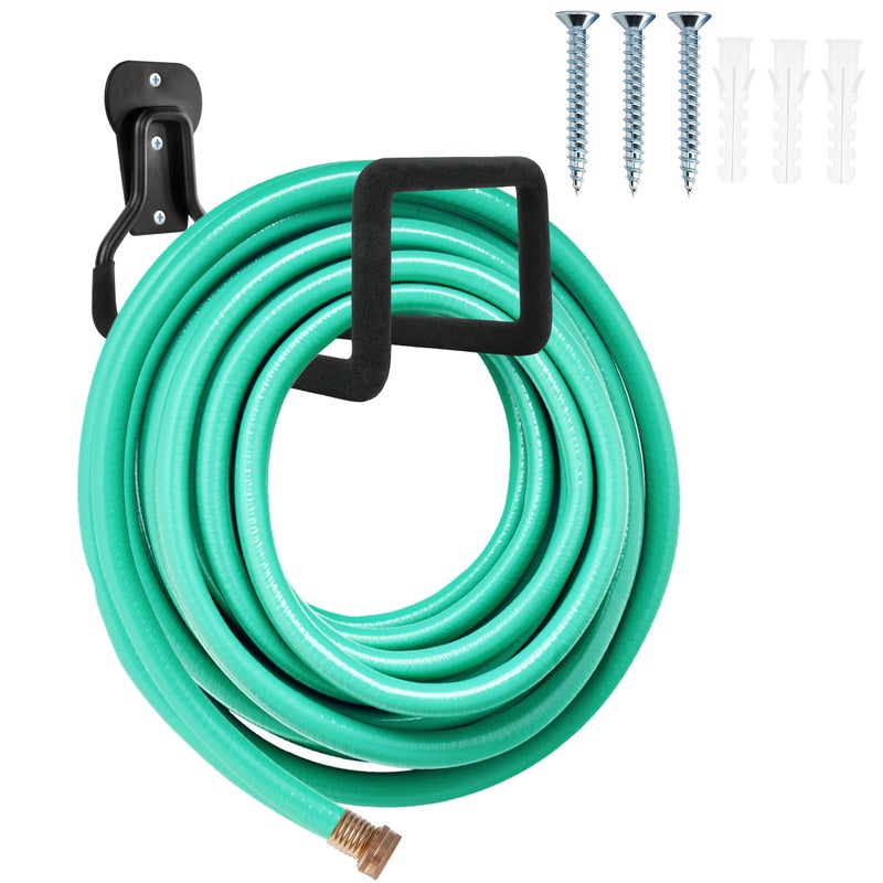 YMHB Garden Hose Holder - Heavy Duty Metal Hanger Wall Mount  Water Hose Holder for Outside Yard  Water Hose Reel  Hose Rack  Hose Hook - Image 1
